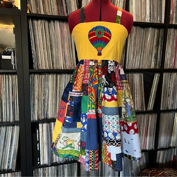 PHISH fishman donut hot air balloon apron top dress Mondegreen ⭕️🌈♻️ Patchwork - Picture 3 of 11